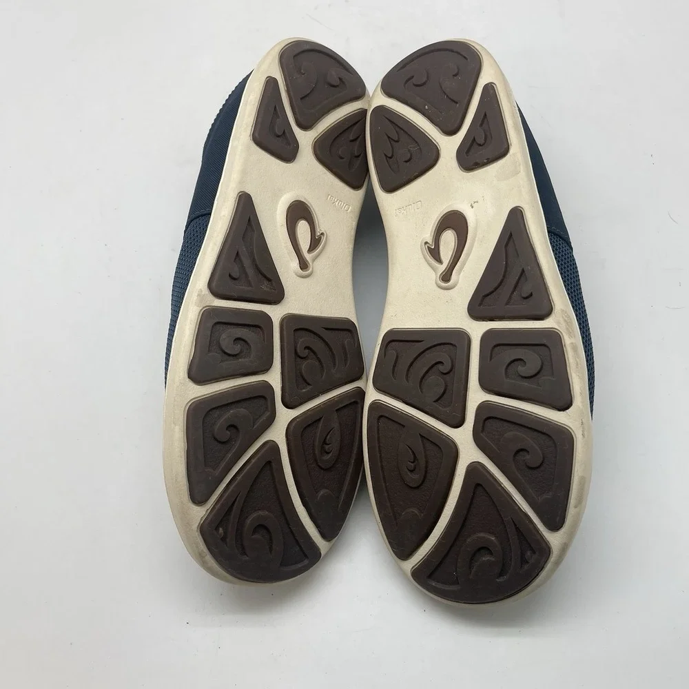 Olukai Sneakers Mens 8.5 Nohea Moku Blue‎ Boat Beach Shoes Slip On Causal Comfy